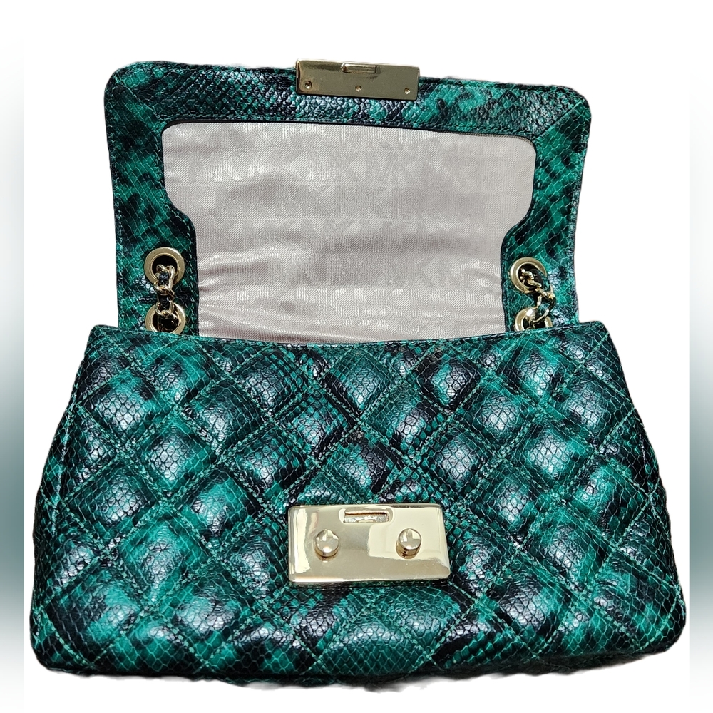 Michael Kors Green Snake Crossbody - Picture 7 of 15